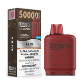 Enjoy bold flavour and 50k puffs with R.B Ice Pod by Drip'n Level X Ultra G2. 20mL, dual mesh coil, adjustable airflow, and smooth hits